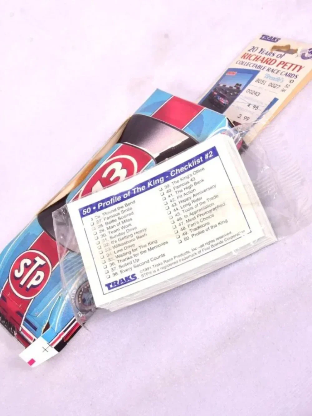Traks Race Cards Team Sets Richard Petty Kyle Petty 1991 & 1992
